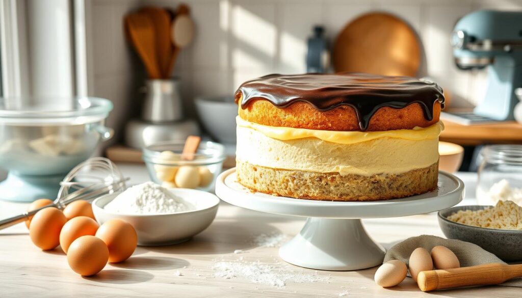 Assembling Your Recipe for Boston Cream Pie