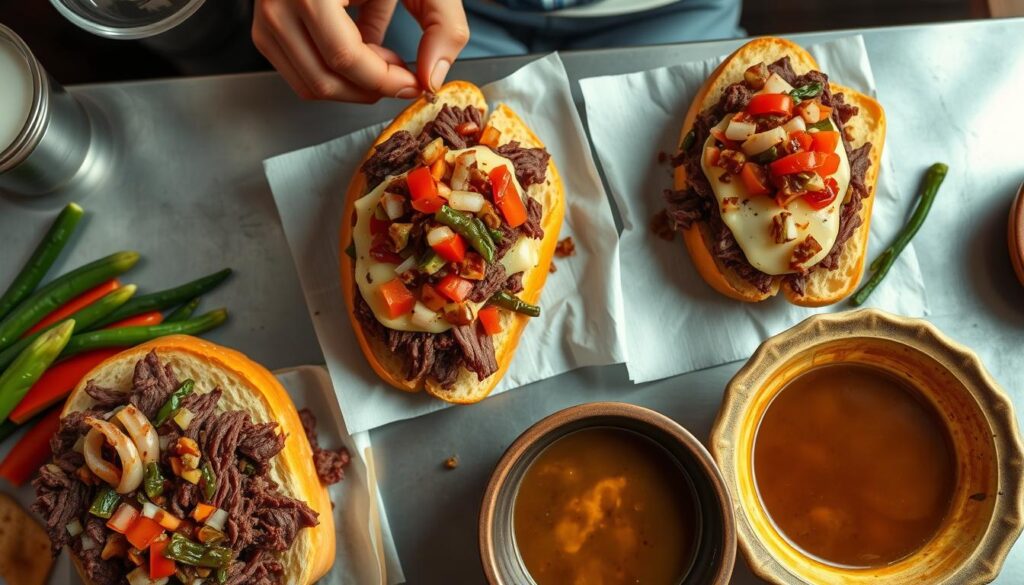 Italian Beef Sandwich Preparation