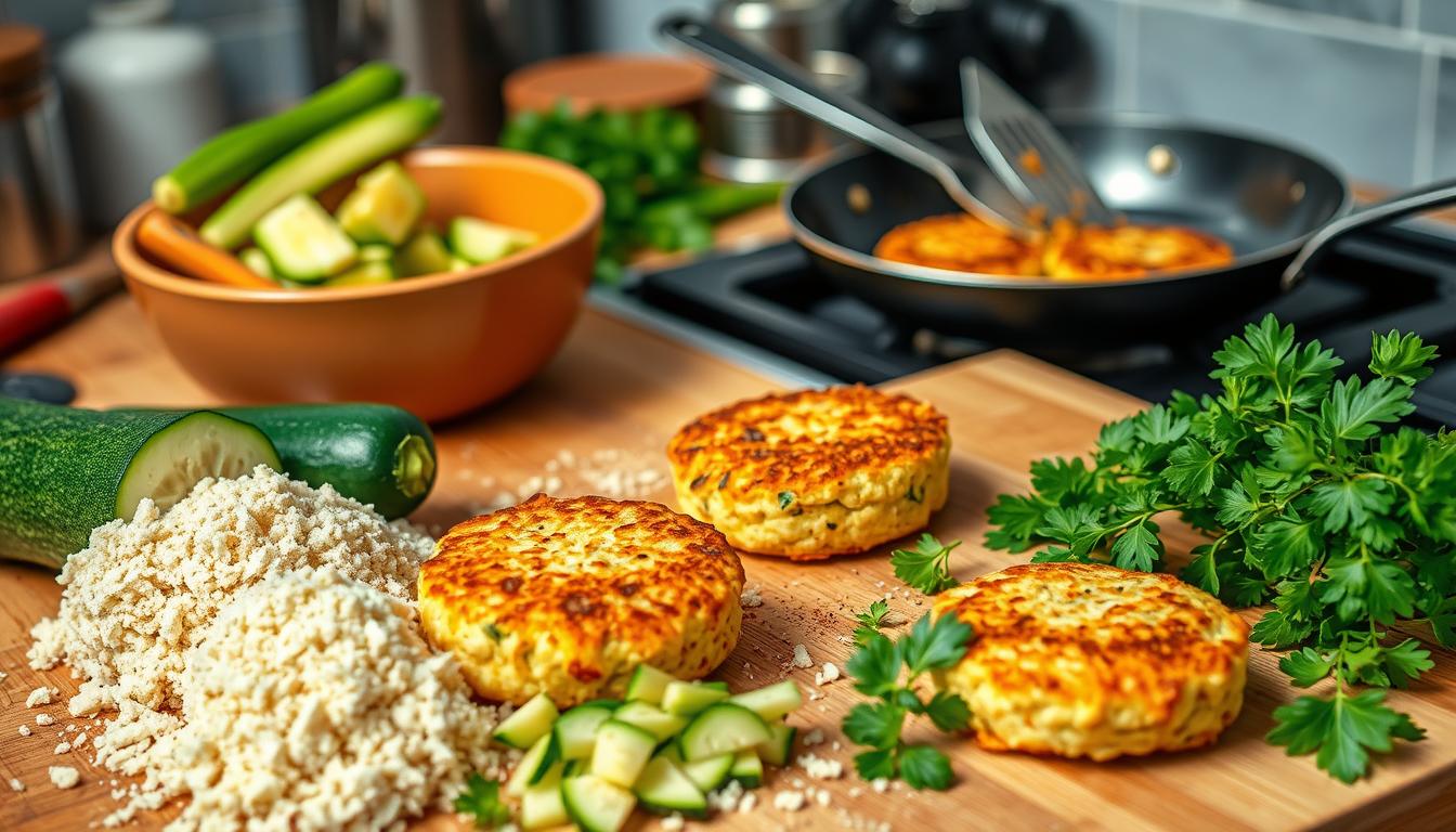 Zucchini crab cakes