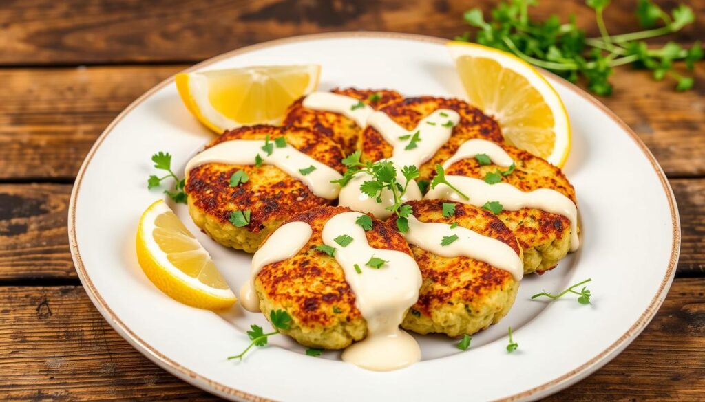 Zucchini Crab Cakes with Aioli Sauce