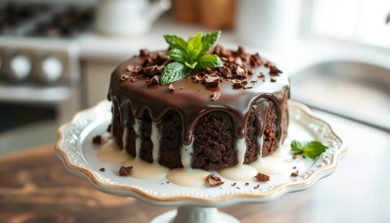 Chocolate Poke Cake with Sweetened Milk