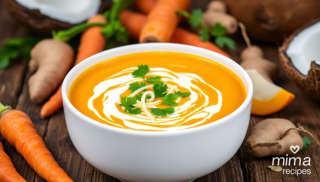 carrot ginger soup coconut milk​