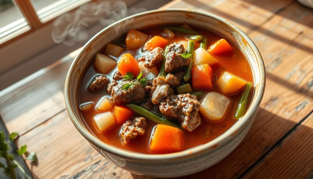 flavorful vegetable beef soup